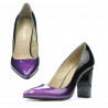 Scarpe eleganti donna 1261 vernice viola+nero