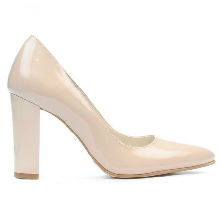 Scarpe eleganti donna 1261 vernice beige perlato