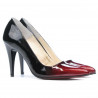 Scarpe eleganti donna 1246 vernice bordeaux+nero