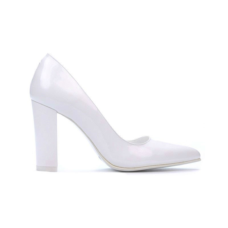 Scarpe eleganti donna 1261 vernice bianca