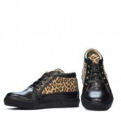 Stivaletti donna 3290 nero+tigris