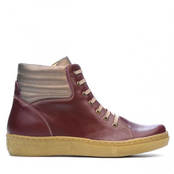 Stivaletti da donna 3310 bordeaux combinati
