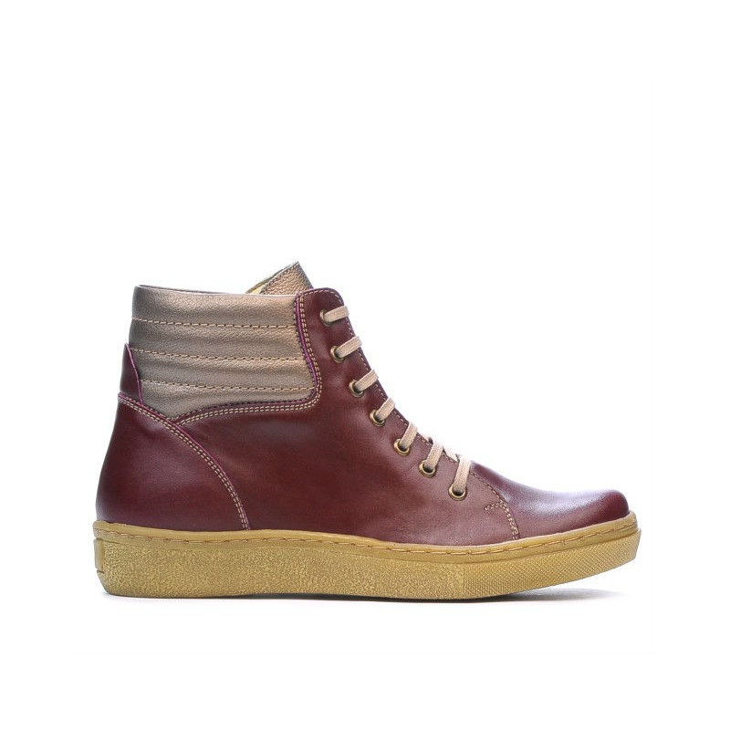 Stivaletti da donna 3310 bordeaux combinati