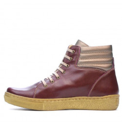 Stivaletti da donna 3310 bordeaux combinati