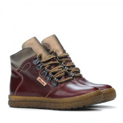 Stivaletti bambini 3006 bordeaux combinati
