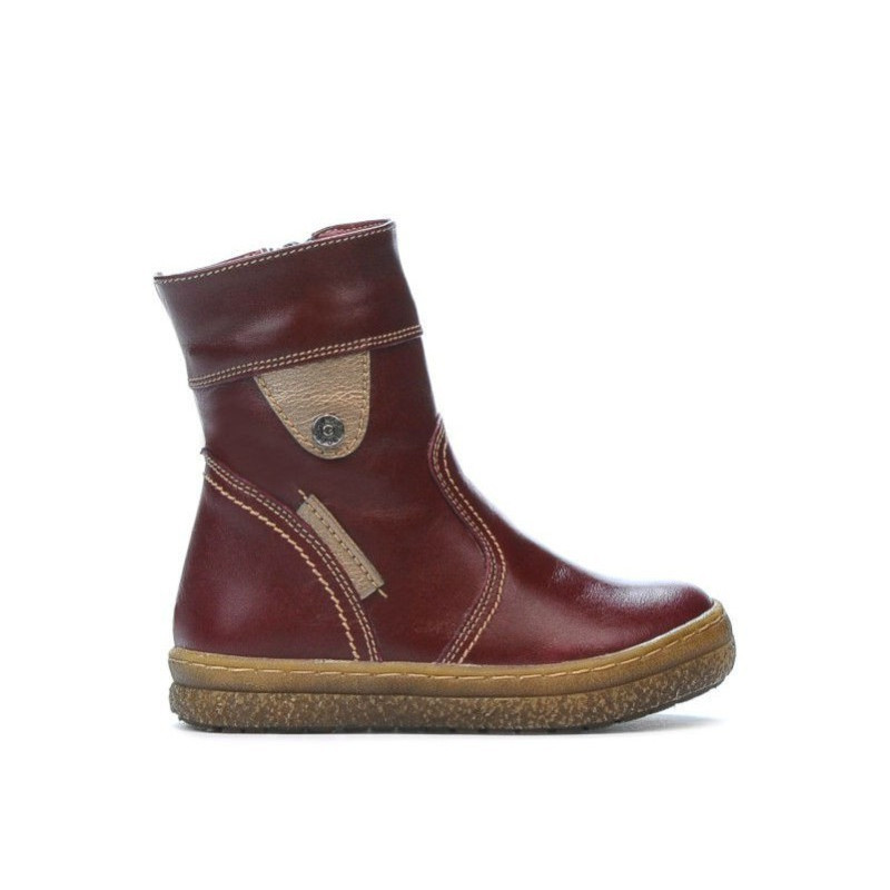Stivaletti bambini piccoli 34c bordeaux+rameo