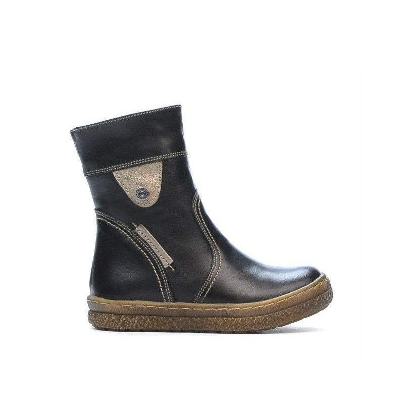 Stivaletti bambini piccoli 34c nero+rame