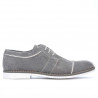 Scarpe casual / eleganti uomo 749 grigio velluto+bianco