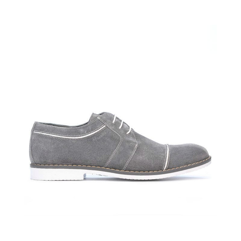Scarpe casual / eleganti uomo 749 grigio velluto+bianco