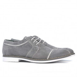 Scarpe casual / eleganti uomo 749 grigio velluto+bianco