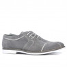 Scarpe casual / eleganti uomo 749 grigio velluto+bianco