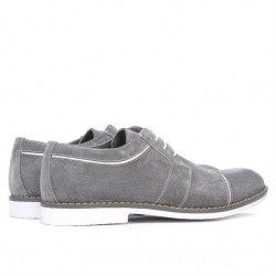 Scarpe casual / eleganti uomo 749 grigio velluto+bianco