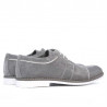 Scarpe casual / eleganti uomo 749 grigio velluto+bianco