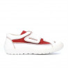 Scarpe bambini 107 bianco+rosso velluto
