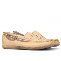 Mocassini 719p beige perforato