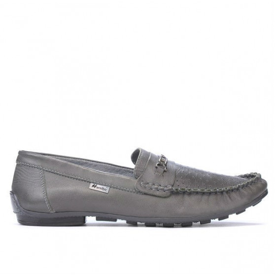 Mocassini uomo 737p grigio traforato