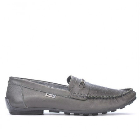 Mocassini uomo 737p grigio traforato