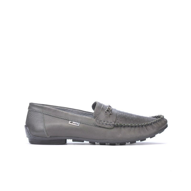Mocassini uomo 737p grigio traforato