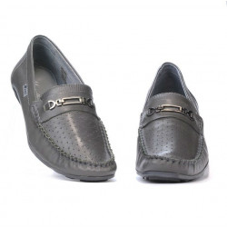 Mocassini uomo 737p grigio traforato