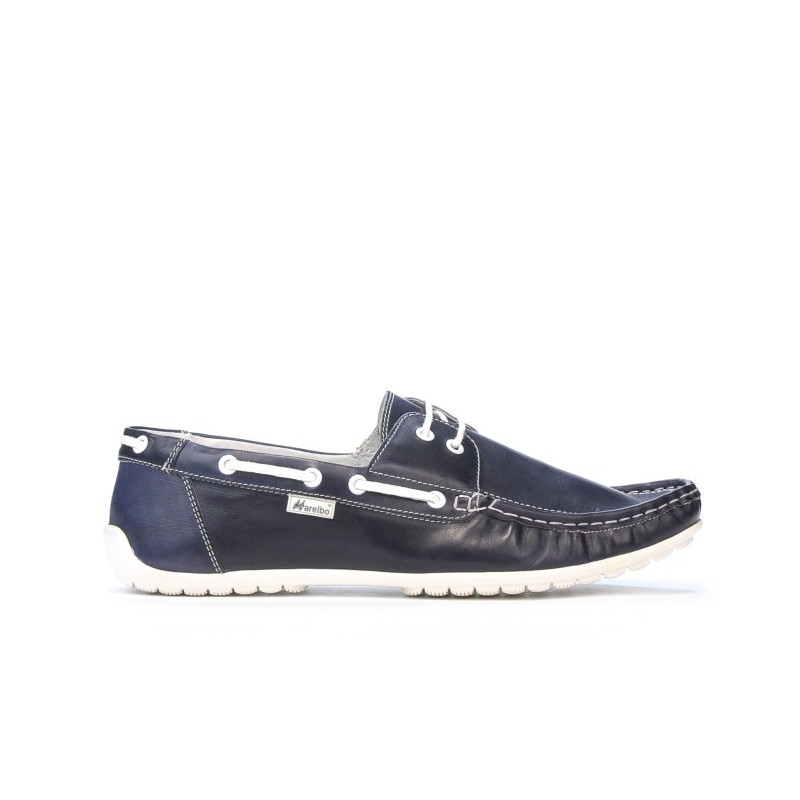 Mocassini uomo 778 indaco+bianco