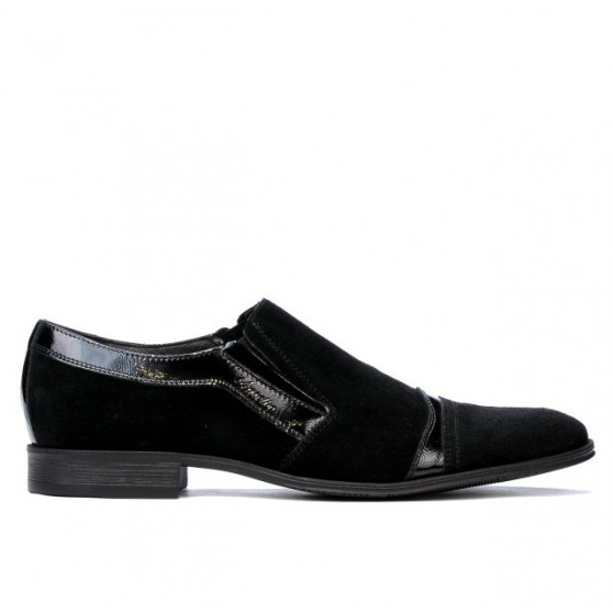 Scarpe eleganti 796 nero velluto combinato