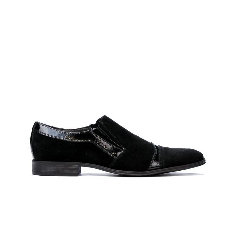 Scarpe eleganti 796 nero velluto combinato