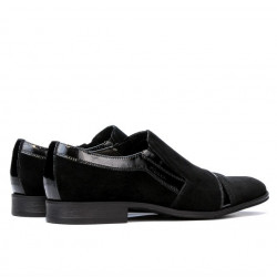 Scarpe eleganti 796 nero velluto combinato