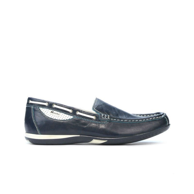Mocassini uomo 719 crepe indaco+bianco