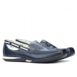 Mocassini uomo 719 crepe indaco+bianco