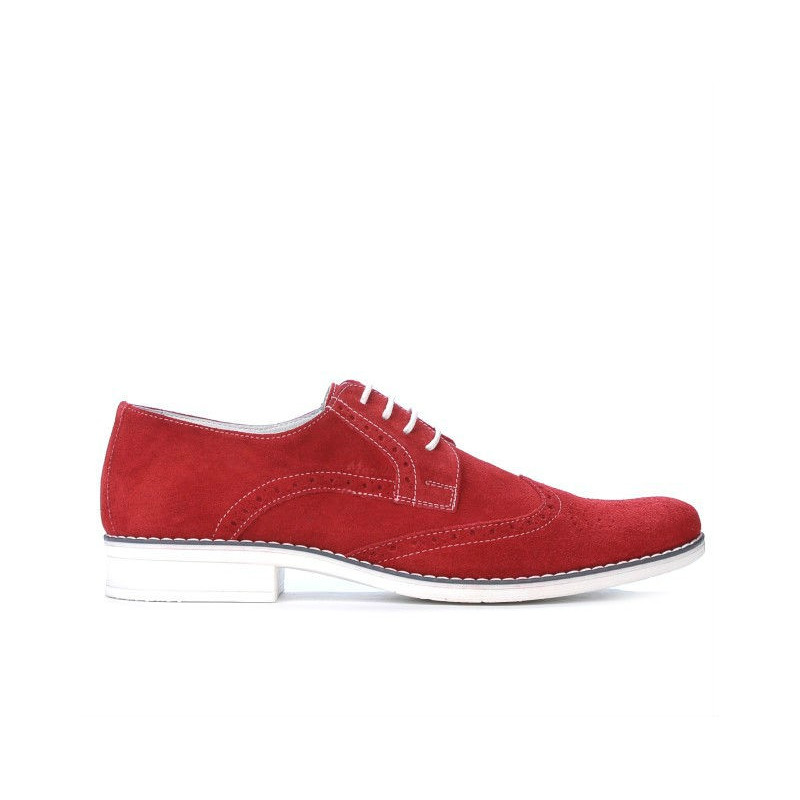 Scarpe casual uomo 783 rosso velour