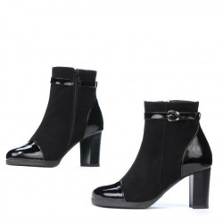 Stivaletti donna 1165 nero antilope combinato