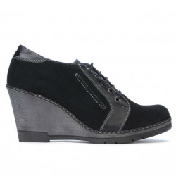 Scarpe casual donna 625 nero velluto combinato