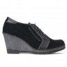 Scarpe casual donna 625 nero velluto combinato