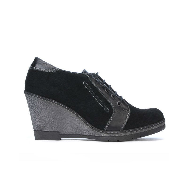 Scarpe casual donna 625 nero velluto combinato
