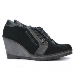Scarpe casual donna 625 nero velluto combinato