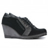 Scarpe casual donna 625 nero velluto combinato