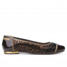 Ballerine donna 631 vernice caffè combinato