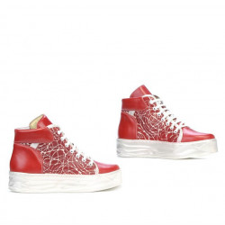 Stivaletti donna 3311 rosso combinato