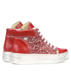 Stivaletti donna 3311 rosso combinato