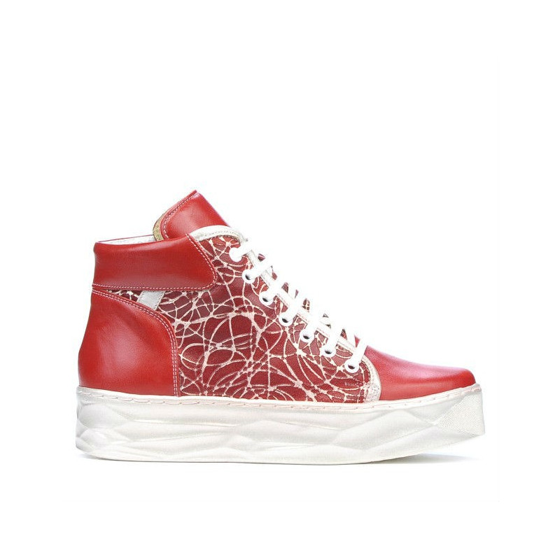 Stivaletti donna 3311 rosso combinato