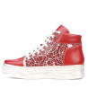Stivaletti donna 3311 rosso combinato