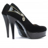 Scarpe eleganti donna 1201 nero antilope + vernice nera