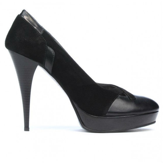 Scarpe eleganti donna 1092 nero antilope combinato