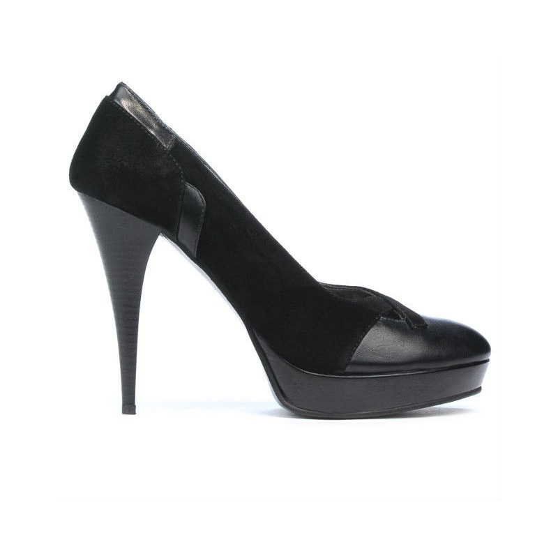 Scarpe eleganti donna 1092 nero antilope combinato