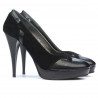 Scarpe eleganti donna 1092 nero antilope combinato