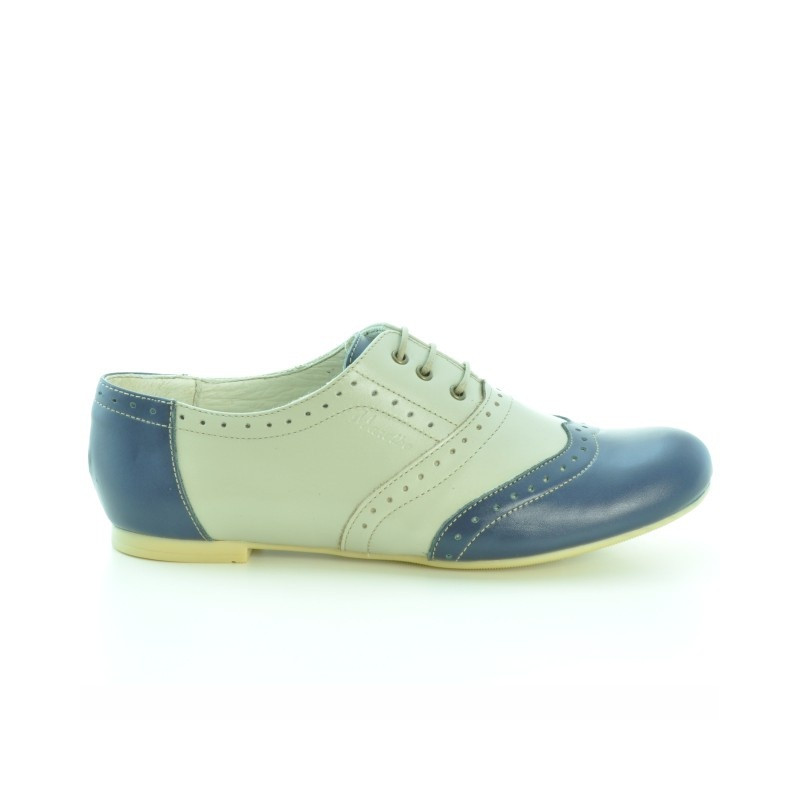 Scarpe casual donna 186 indaco+beige