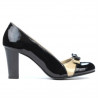 Scarpe eleganti donna 1227 vernice nero+beige