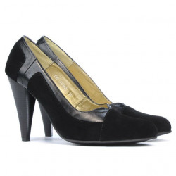 Scarpe eleganti donna 1090 nero antilope combinato