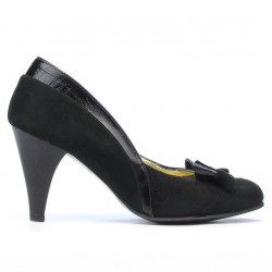 Scarpe eleganti donna 1065 nero antilope + vernice nera