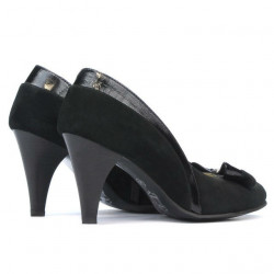 Scarpe eleganti donna 1065 nero antilope + vernice nera
